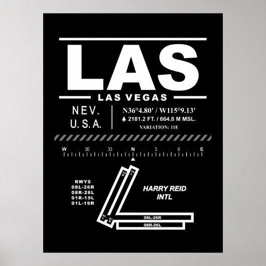 ハリー・リード国際空港 LAS ポスター (正面)