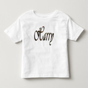 ハリー、名前、ロゴ、幼児ホワイトTシャツ トドラーTシャツ