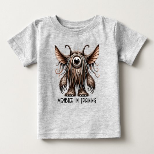 ハリー - 大きな目の獣 ベビーTシャツ (正面)