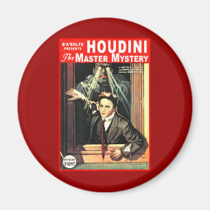 ハリーHoudiniのパルプのフィクションのスタイルのイラストレーション マグネット