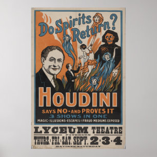 ハリーHOUDINIのMentalistボードビルポスター ポスター