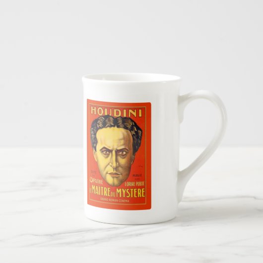 ハリーHoudini -魔法ショーのヴィンテージポスター ボーンチャイナマグカップ (右)