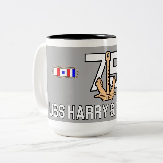 ハリーS.TRUMAN MUG CVN-75ストップバック ツートーンマグカップ (正面左)