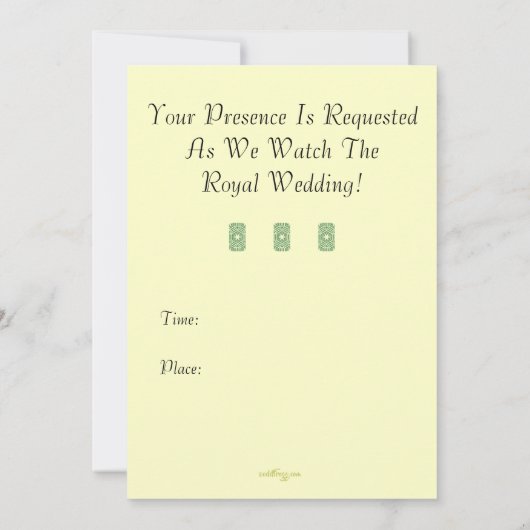 ハリ王室のーとメ結婚ガンのカスタム招待状 招待状 (裏面)