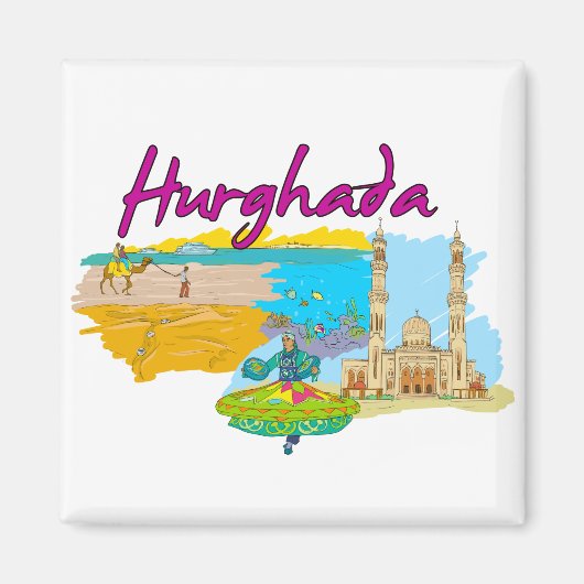 ハルガダ語 – エジプト.png マグネット (正面)