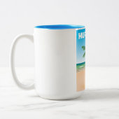 ハルガダ・エジプト旅行ポスター ツートーンマグカップ (左)