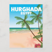 ハルガダ・エジプト旅行ポスター ポストカード (正面)