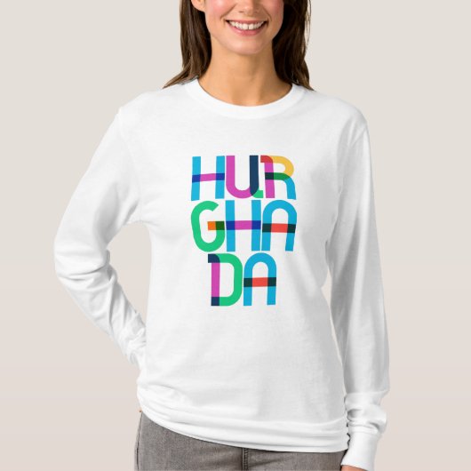 ハルガダ・エジポップ・アートのプト・アートレター Tシャツ (正面)