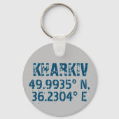 ハルキフウクライナ緯度&経動揺して度 キーホルダー (正面)