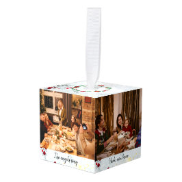 ハルクは家族を一緒に聞くキューブオーナメントキリスト キューブオーナメント