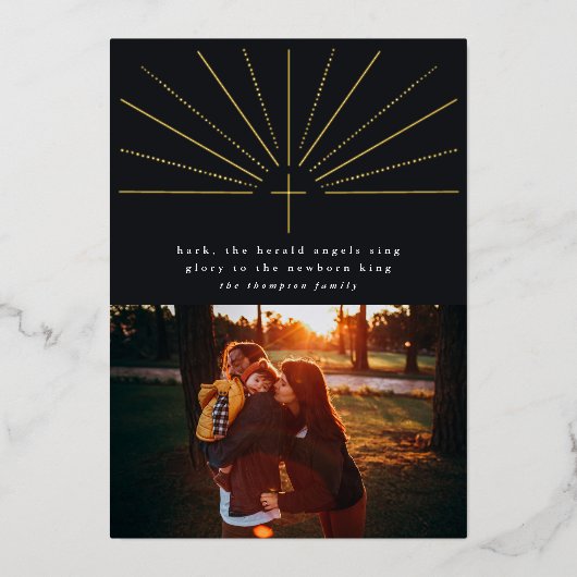 ハルクザヘラルドエンジェルズフォイルホリディフォトカード 箔招待状 (正面)