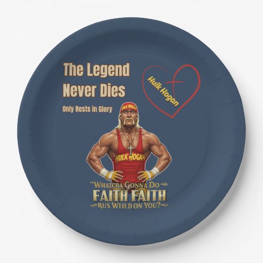 ハルク・ホーガンはこのハルクスターはっきりしたを愛しインスパイアている ペーパープレート (正面)
