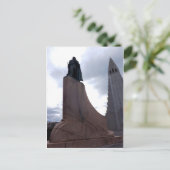 ハルグリムスカークジャとレイフルアイリクソンの像 ポストカード (スタンド正面)