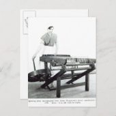 ハルグレーブスの「紡績ジェニー」の再構築 ポストカード (正面/裏面)