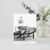 ハルグレーブスの「紡績ジェニー」の再構築 ポストカード (スタンド正面)