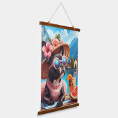 ハルスタットのフランス語 吊り下げ型タペストリー (傾斜あり)