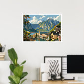 ハルスタット、オーストリアヴィンテージ ポスター (ホームオフィス)