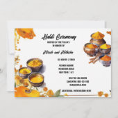 ハルダー・ペースト、インドの伝統的な結婚式での儀式 招待状 (正面)