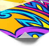 ハルディインディアン結婚のゾウの青い歓迎サイン ポスター (角)