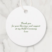 ハルディインディアン結婚の象の黄色い花が好き フェイバータグ (裏面)