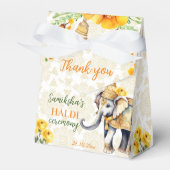 ハルディインディアン結婚の象の黄色い花が好き フェイバーボックス (正面サイド)