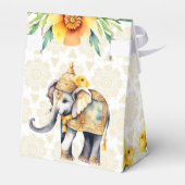 ハルディインディアン結婚の象の黄色い花が好き フェイバーボックス (裏面サイド)