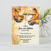 ハルディインディアン花嫁へハラ結婚ディ式 招待状 (スタンド正面)