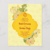 ハルディピティイエローロータスフラワーズバジェット招待状 (正面)