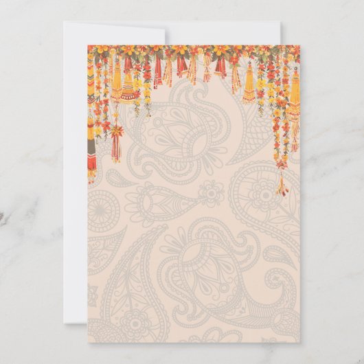 ハルディメ結婚ンディ式インディアンサンゲエ 招待状 (裏面)