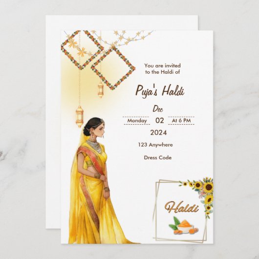 ハルディ式の招待状 招待状 (正面/裏面)