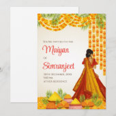 ハルディ招待状 & ピティー招待状 マイヤン招待状 招待状 (正面/裏面)