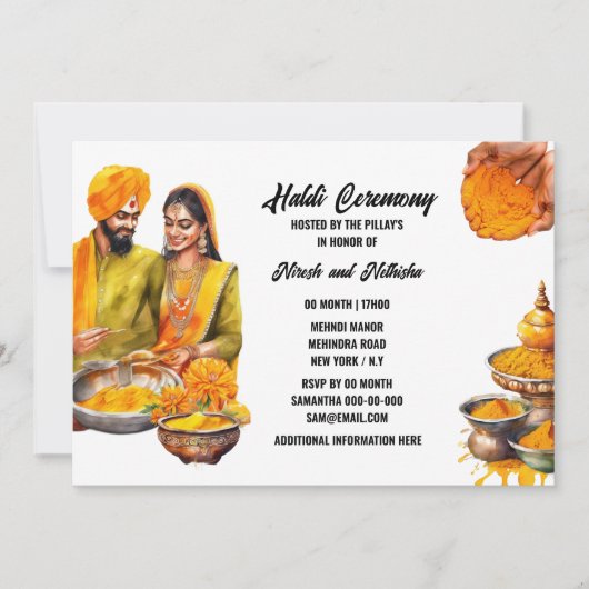 ハルディ新郎新婦フローラ結婚ペースト式 招待状 (正面)