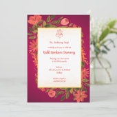 ハルディ・クムクム儀式 招待状 (スタンド正面)