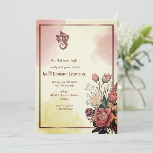 ハルディ・クムクム儀式 招待状 (スタンド正面)