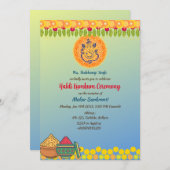 ハルディ・クムクム儀式 招待状 (正面/裏面)