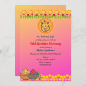 ハルディ・クムクム儀式 招待状 (正面/裏面)
