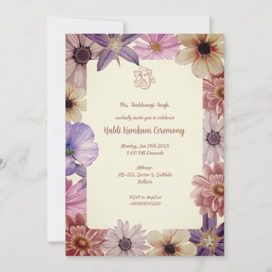 ハルディ・クムクム儀礼 招待状 (正面)