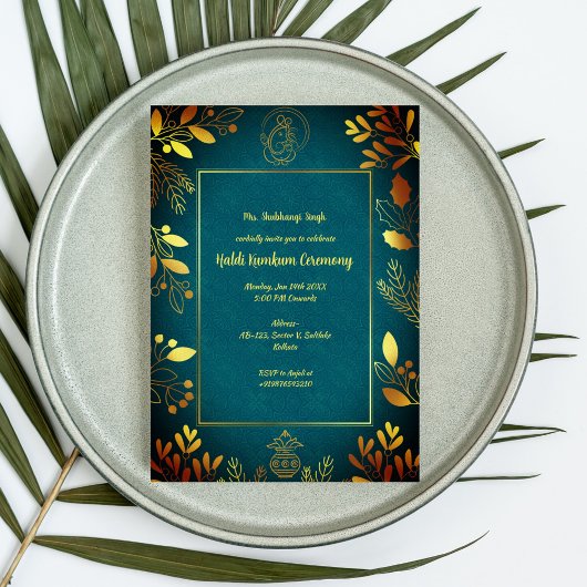 ハルディ・クムクム・セレモニー 招待状