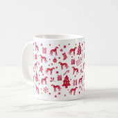 ハルデンハウンドクリスマスデザイン コーヒーマグカップ (正面左)