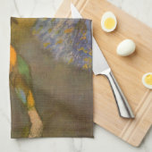 ハルレキンとコロンビーヌ　エドガール・ドガ　ヴィンテージ・アート キッチンタオル (四つ折り)