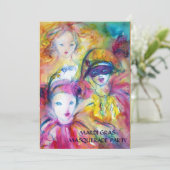 ハルレクイン、ピエロ、コロンビーナの仮面舞踏会 招待状 (スタンド正面)