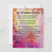 ハルレクイン、ピエロ、コロンビーナ マスカレードパーティー 招待状 (裏面)