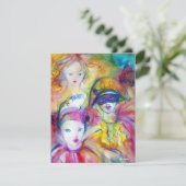 ハルレクイン、ピエロ、コロンビーナ マスカレードパーティー 招待状 (スタンド正面)