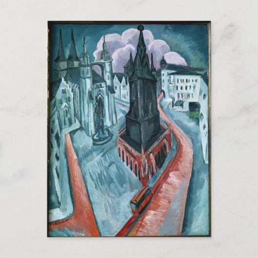 ハレの赤い塔， 1915 ポストカード (正面)