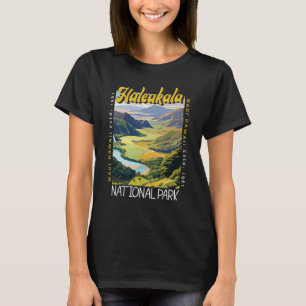 ハレアカラナショナルパークイラストレーション 動揺して Tシャツ