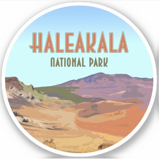 ハレアカラナショナルパークマウイハワイヴィンテージ シール (正面)