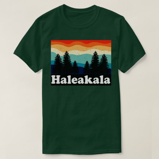 ハレアカラハワイレトロ Tシャツ (デザイン正面)