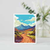 ハレアカラハワイ旅行ヴィンテージイラストレーション ポストカード (スタンド正面)