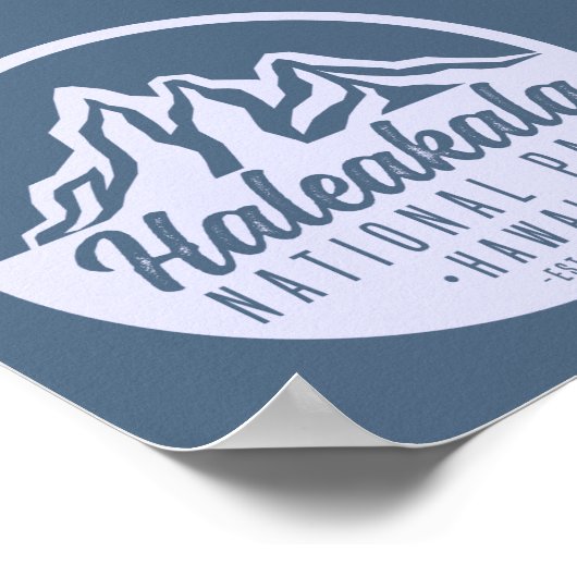 ハレアカラ国立公園ハワイハイキング ポスター (角)