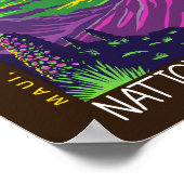 ハレアカラ国立公園ハワイ動揺してヴィンテージ ポスター (角)